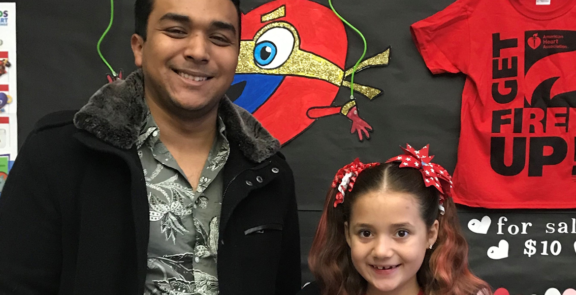Pictured: (Left to Right) Newport Pacific Land Representative Nico Gonzalez and Freedom Crest Elementary Student Melody Mooers
